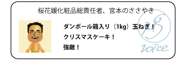 ダンボール箱入り（1kg）玉ねぎ！クリスマスケーキ！強敵